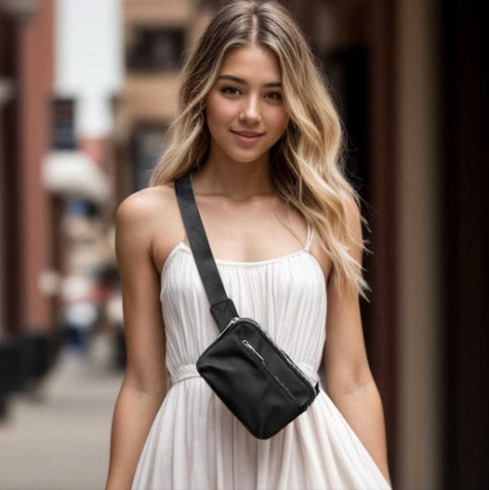 UTO-Waist Bag / Fashion-Crossbody Belt Bag (Black 🖤)